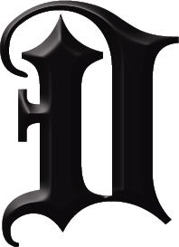 Gothic Letter 'D' Tattoo