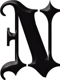 Gothic Buchstaben 'N' Tattoo