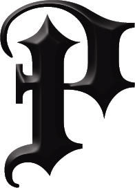 Gothic Letter 'P' Tattoo