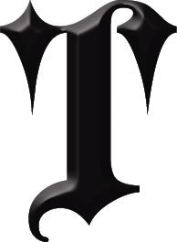 Gothic Buchstaben 'T' Tattoo