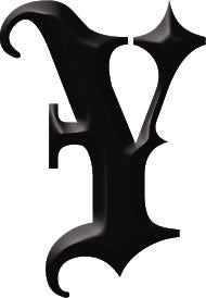 Gothic Letter 'Y' Tattoo