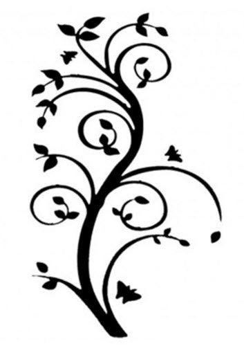 Lily Lines Stencil For Tattoo Spray