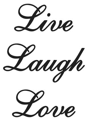 Tatuagens Live Laugh Love