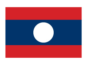 Laos Flagge Tattoo