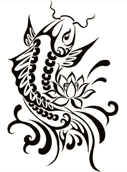 Tatuaje De Lotus Koi