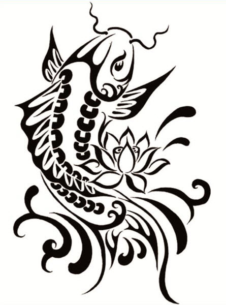 Tatuagem Lotus Koi