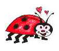 Coccinelle Amour Coeurs Tattoo