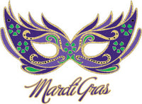 Mardi Gras Masquerade Mask PrismFoil Tattoo
