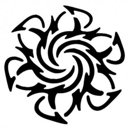 Stencil Sole Maori Per Spray Tatuaggi