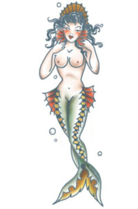 Mermaid Pin Up Tattoo