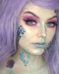 Metallisches Meerjungfrau Kostäm Tattoo