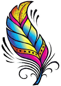 Metallic Feather Prismfoil Tattoo