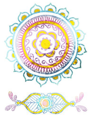 Tatuagem Prismfoil Mandala Floral