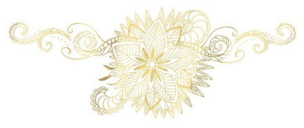 Metallic Gold Etched Lace Tattoo