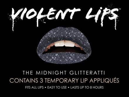 Midnight Glitteratti Violent Lips (3 Sets Tattoos Lèvres)