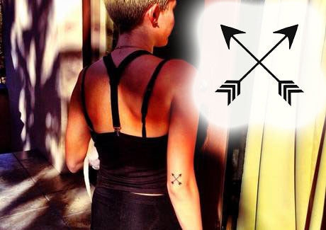 Crossed Arrows - Miley Cyrus Tattoo