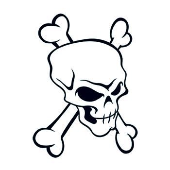 Modern Skull & Bones Tattoo