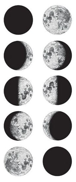 Moon Phases Tattoos (10 Tattoos)