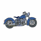 Blue Motorcycle Tattoo