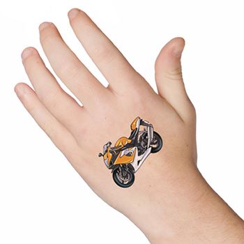 Orange Motorbike Tattoo