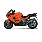 Oranje Motorfiets Tattoo