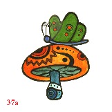 Paddestoel Vlinder Tattoo
