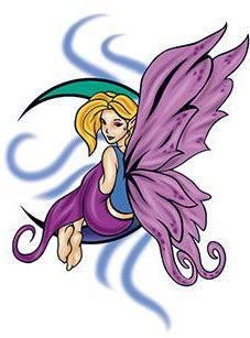 Mythische Lila Fee Tattoo