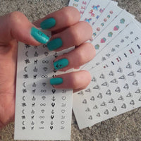 Hipster Mustaches Nail Tattoos (50 Tattoos)