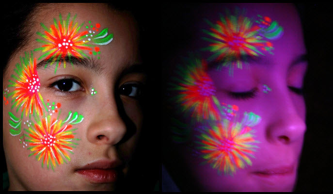  Face Paint neon body paint glow in the dark,Water