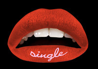 Orange Single Violent Lips (3 Lip Tattoo Sets)