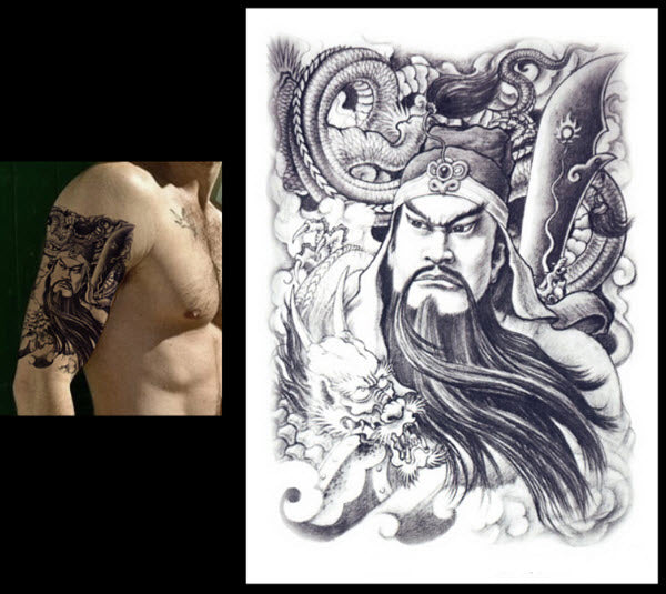 Orientalischen Krieger Tattoo