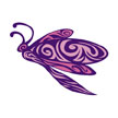Tatuaje De Libélula Púrpura