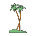 Kleine Palmbomen Tattoo