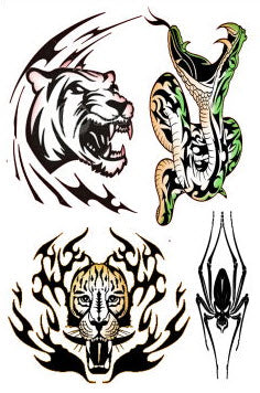 Pantera Tigre Serpiente y Araña Tatuajes