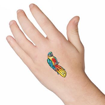 Parrot On Branch Tattoo