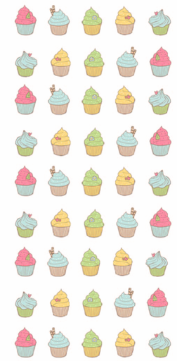 Pastel Cupcakes Nageltattoos (45 Tattoos)