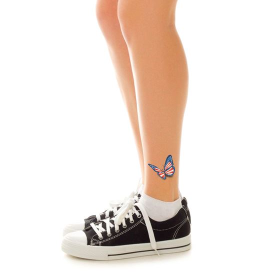Tatuaje De La Mariposa Patriótico