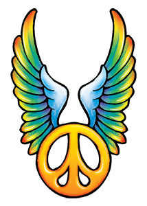 Peace Wings Classic Girls Tattoo