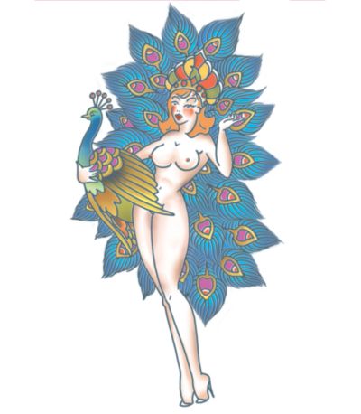 Pinup Paon Tattoo