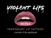 Pink Bite Violent Lips (3 Conjuntos Del Tatuaje Del Labio)