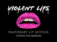 Pink Giraffe Violent Lips (3 Conjuntos Del Tatuaje Del Labio)