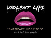 Pink Poison Violent Lips  (3 Conjuntos Del Tatuaje Del Labio)