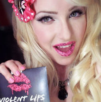 Pink & Red Roses Violent Lips (4 Sets Tattoos Lèvres)