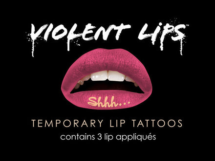 Violent Lips Pink Shhh... (3 Set Tatuaggi Labbra)