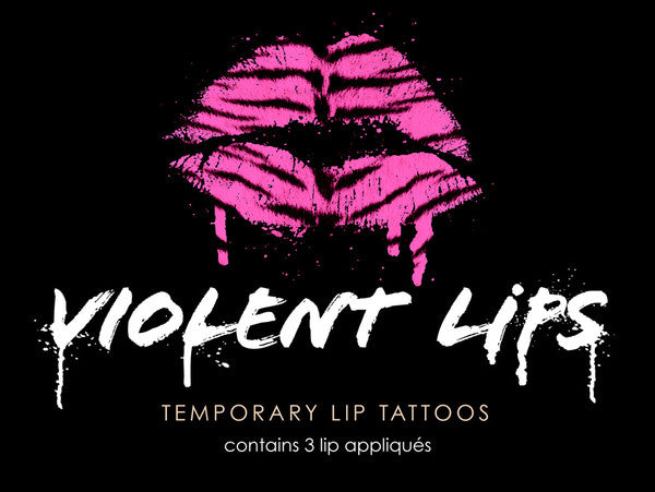 Pink Tiger Violent Lips (3 Lip Tattoo Sets)