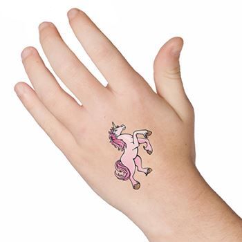 Tatuaje Unicornio Rosa