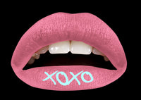 Pink "XOXO" Violent Lips  (3 Conjuntos Del Tatuaje Del Labio)
