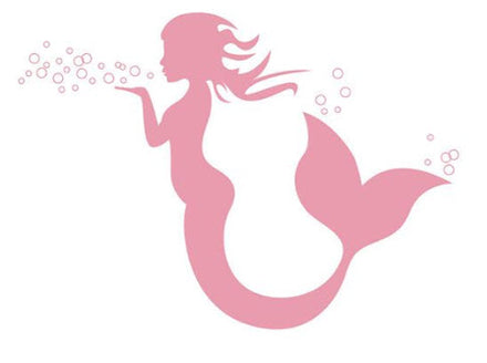 Pink Mermaid Silhouette Tattoo