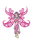 Small Pink Fairy Tattoo