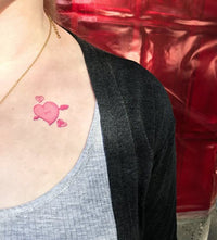 Tatuagem Corações Rosa Dos Namorados